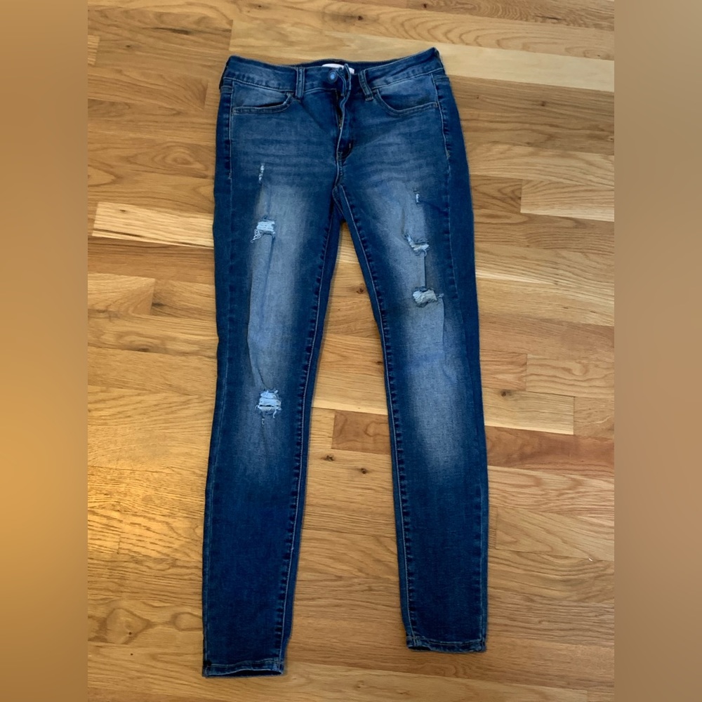 Juniors SO distressed skinny jeans jeggings Size 7/28